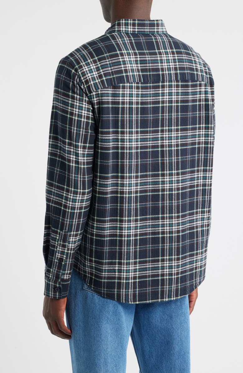 Wax London Shelly Seersucker Button-Up Shirt, Alternate, color, Navy / Multi