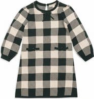 Hope & Henry Kids' Organic Cotton Puff Sleeve Sweater Dress