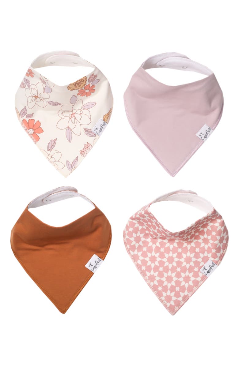 Copper Pearl Ferra Assorted 4-Pack Cotton Bib Set, Main, color, 