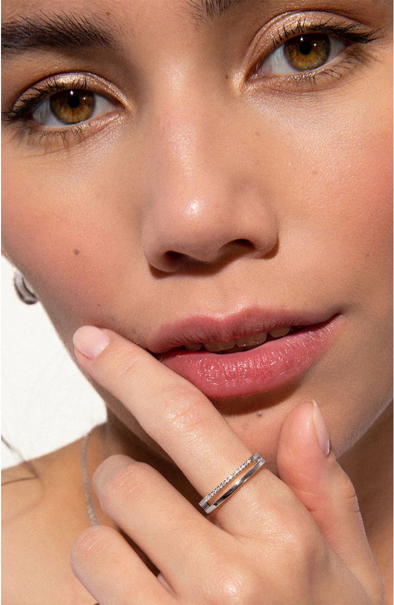 DPT Antwerp Duo Ring, Alternate, color, White Rhodium