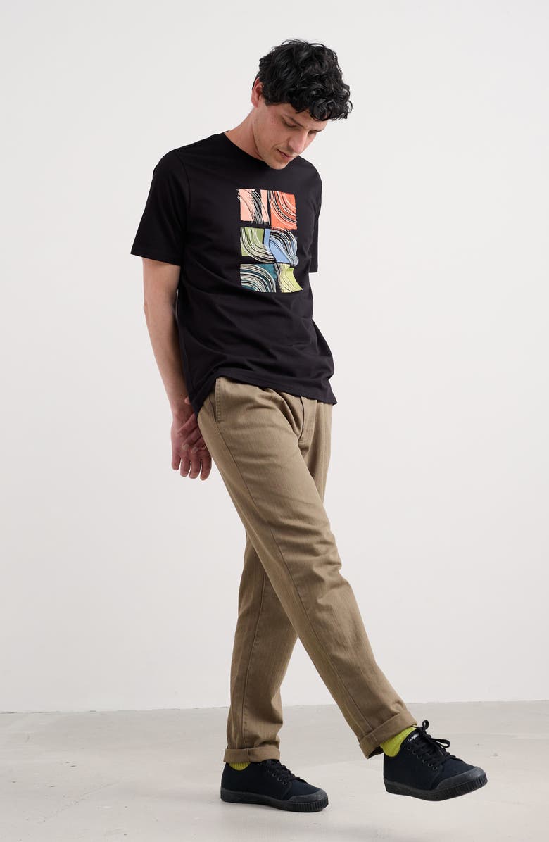 Seasalt Cornwall Midwatch Organic Cotton Graphic T-Shirt, Alternate, color, Collage Wave Onyx