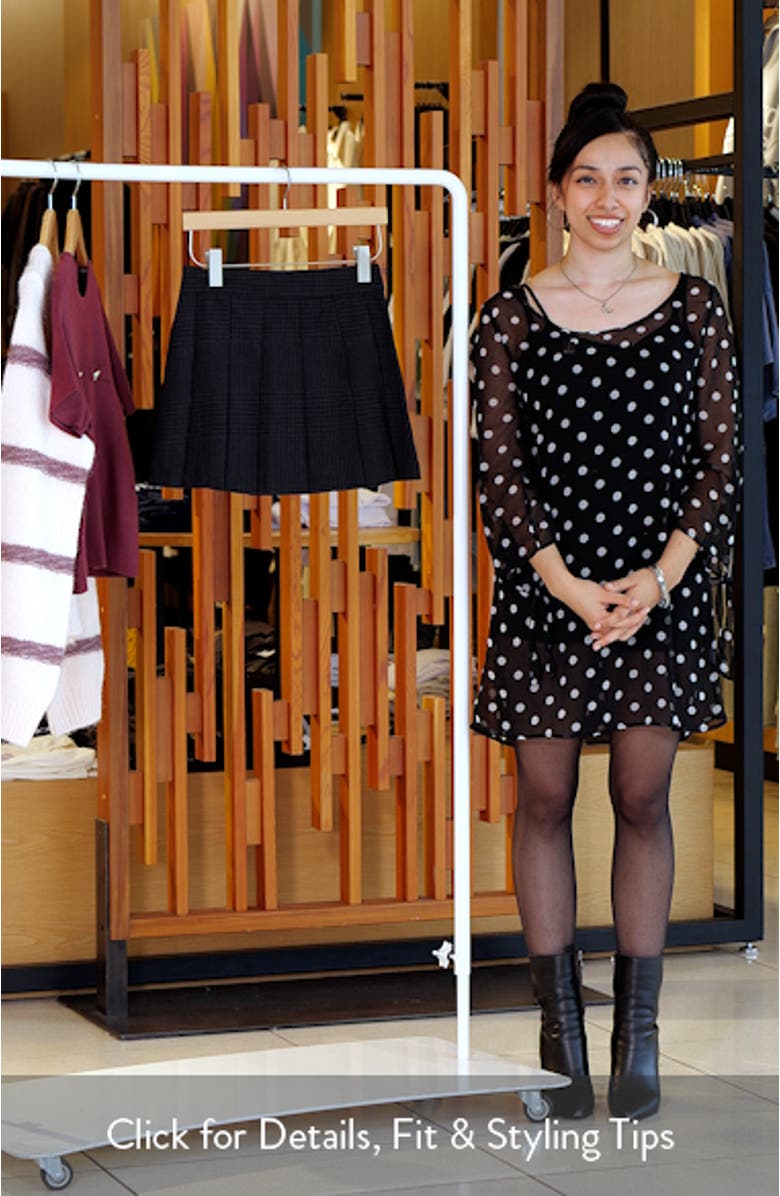 Unna Check Detail Pleated Miniskirt, sales video thumbnail