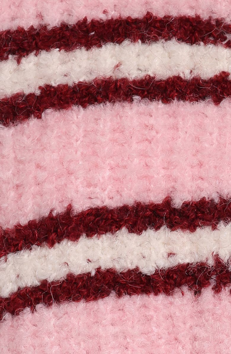 Petal & Pup Albertine Bouclé Crop Cardigan, Alternate, color, Pink Stripe