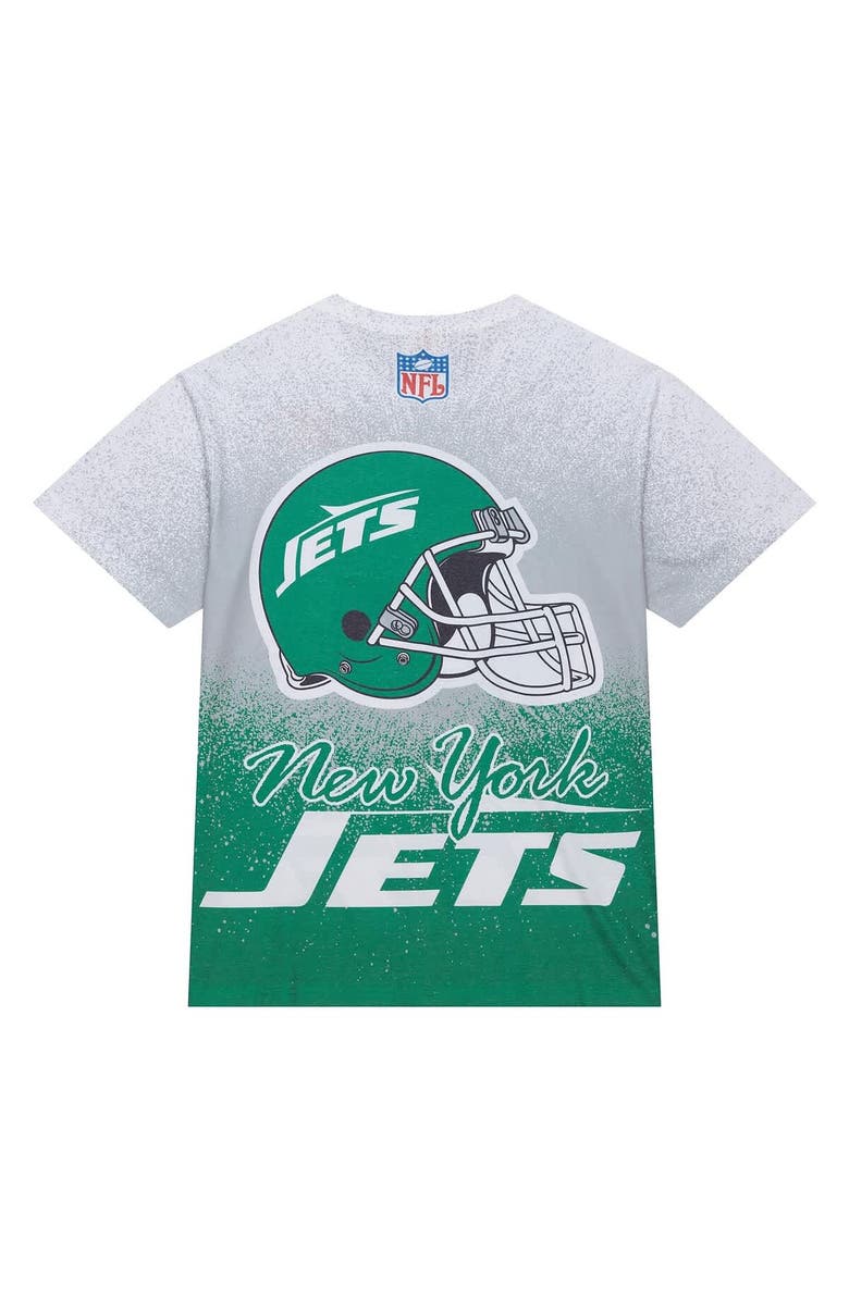 Mitchell & Ness Men's Mitchell & Ness  White New York Jets Team Burst Vintage Logo T-Shirt, Alternate, color, White