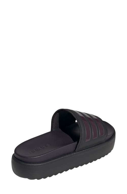 Adidas Originals Adidas Adilette Sandal In Black/aurora Met./black