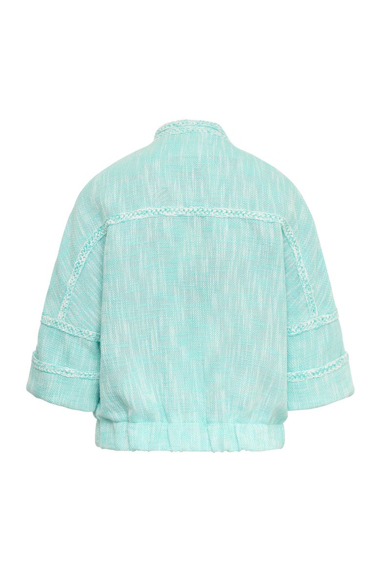 Casual Tweed Jacket With Trimming Italian two-tone, Alternate, color, Mint