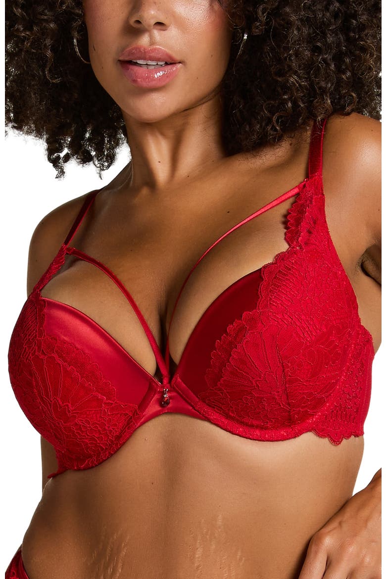 Whitney Padded Underwire Maximizer Bra, Main, color, CHILI PEPPER