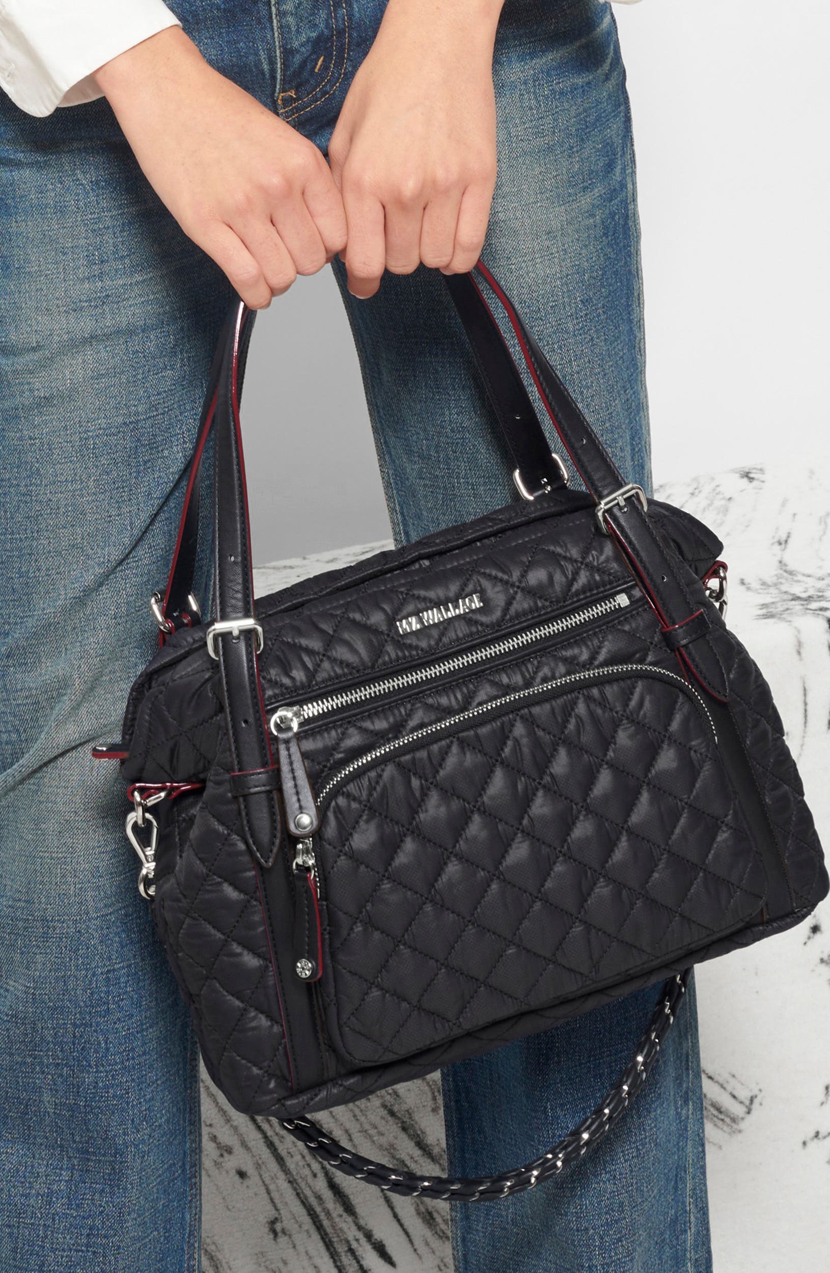 Crosby Everywhere Nylon Tote, Alternate, color, BLACK