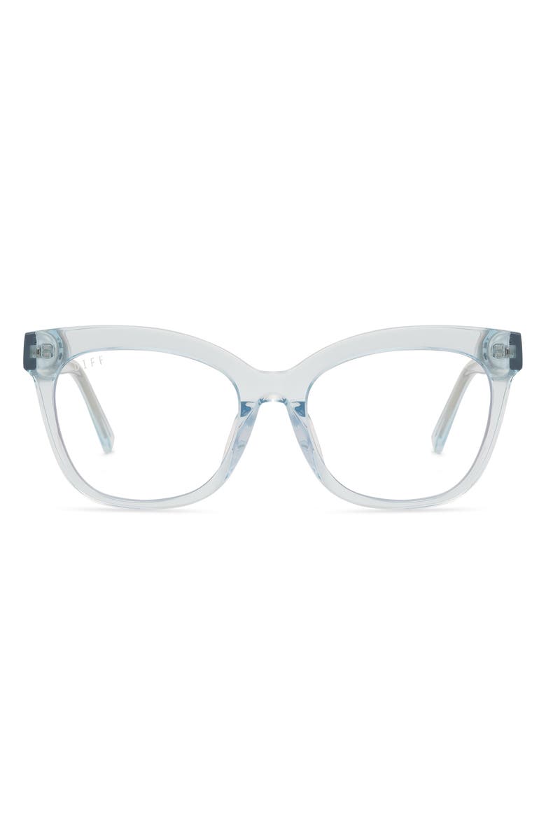 DIFF Winston 50mm Small Cat Eye Optical Glasses, Main, color, Aqua Sea Crystal