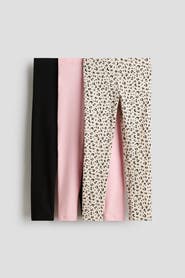 H&M 3-pack Cotton Jersey Leggings