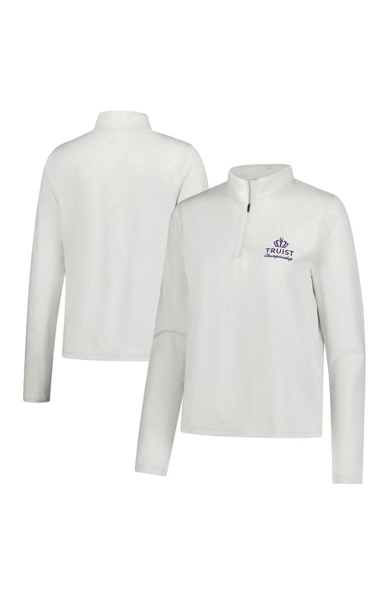 Under Armour Women's Under Armour  White Truist Championship Rose Jacquard UA Tech Quarter-Zip Pullover, Main, color, White