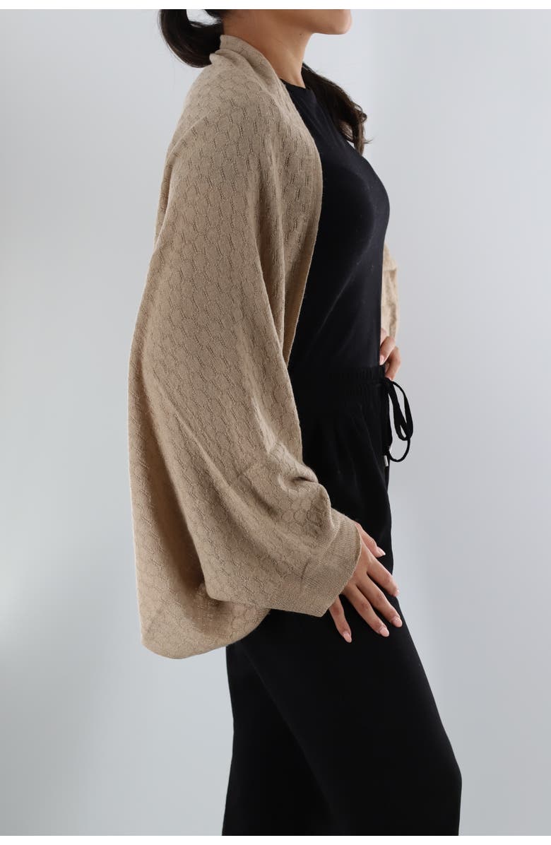 La Fiorentina Knit Coccoon Wrap, Alternate, color, Oatmeal