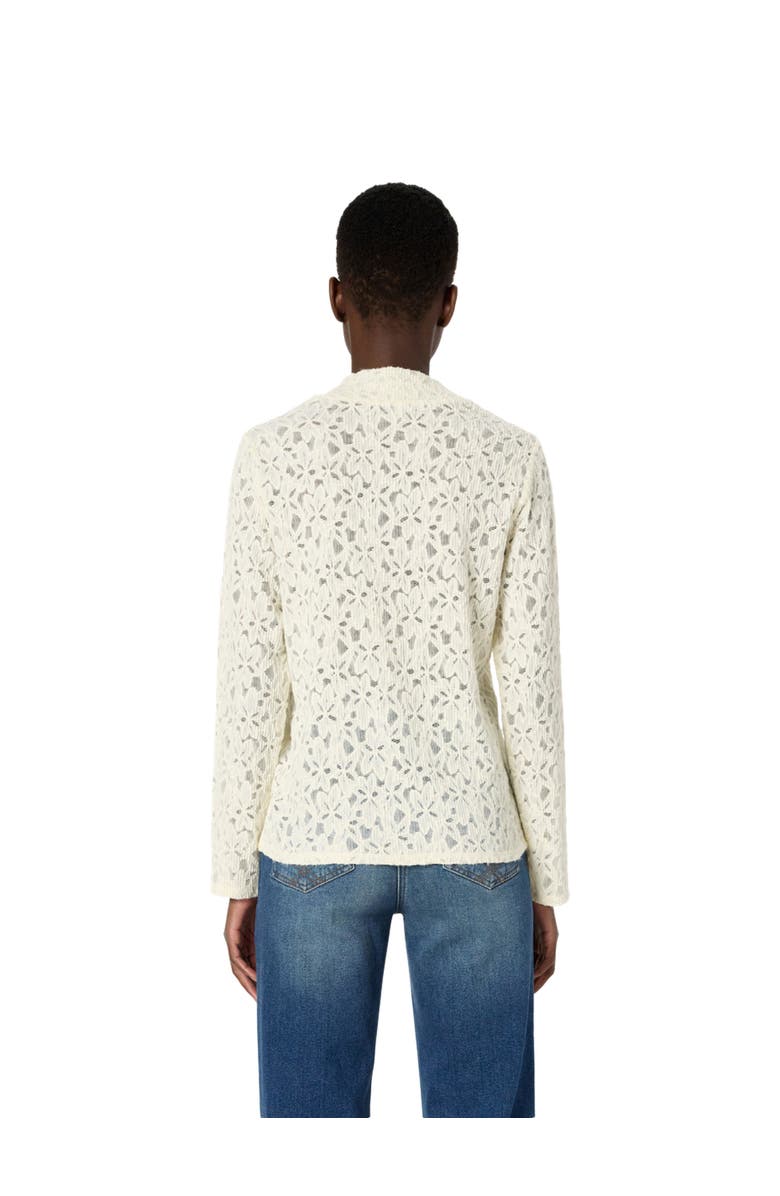 GERARD DAREL Harmonie Lace Knitted Top, Alternate, color, Ecru