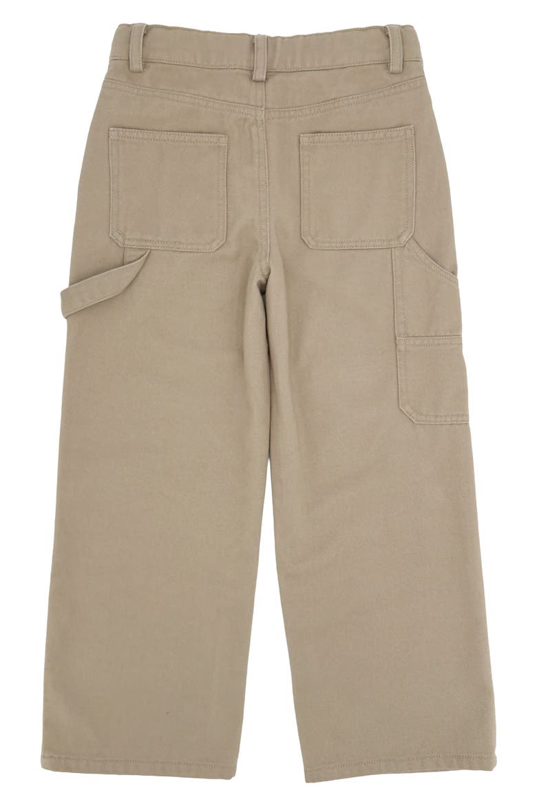 Kids' Cotton Twill Carpenter Pants, Alternate, color, DARK KHAKI