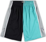 Mitchell & Ness Men's Mitchell & Ness Black/Teal San Antonio Spurs Big & Tall Hardwood Classics Split Swingman Shorts