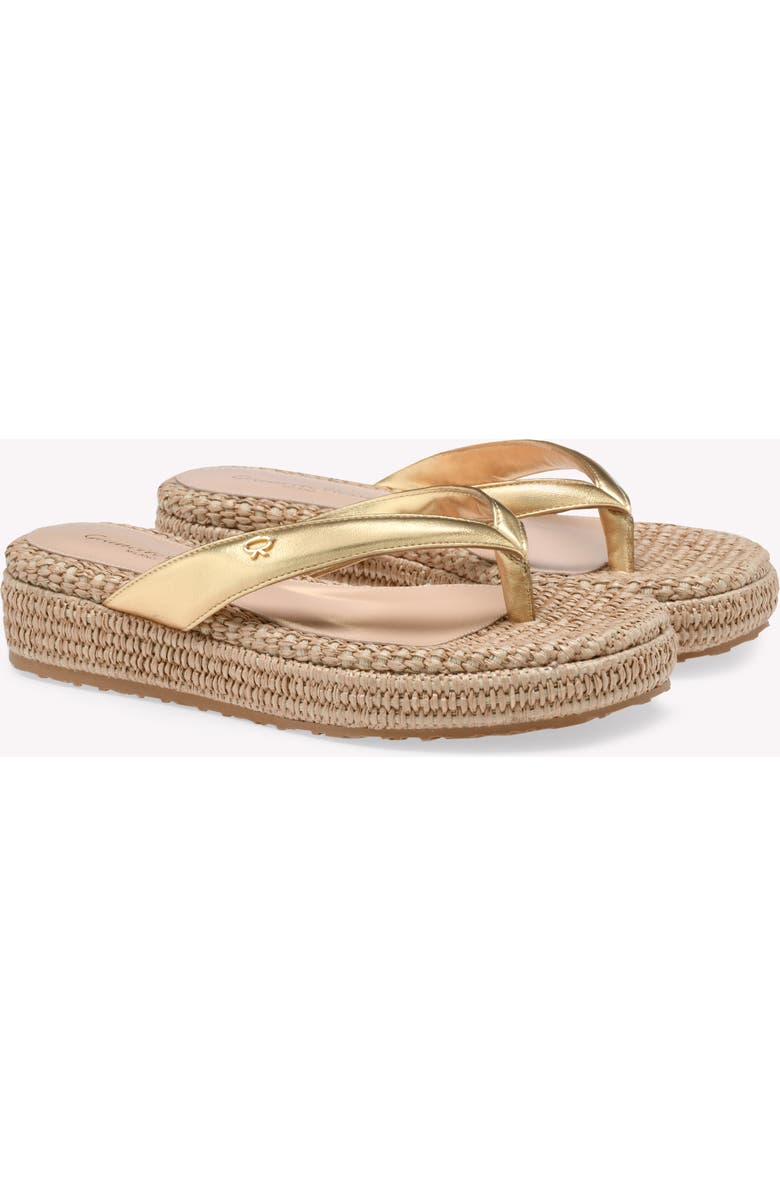 Gianvito Rossi Thaiti Thong Sandals, Alternate, color, Metallic Gold