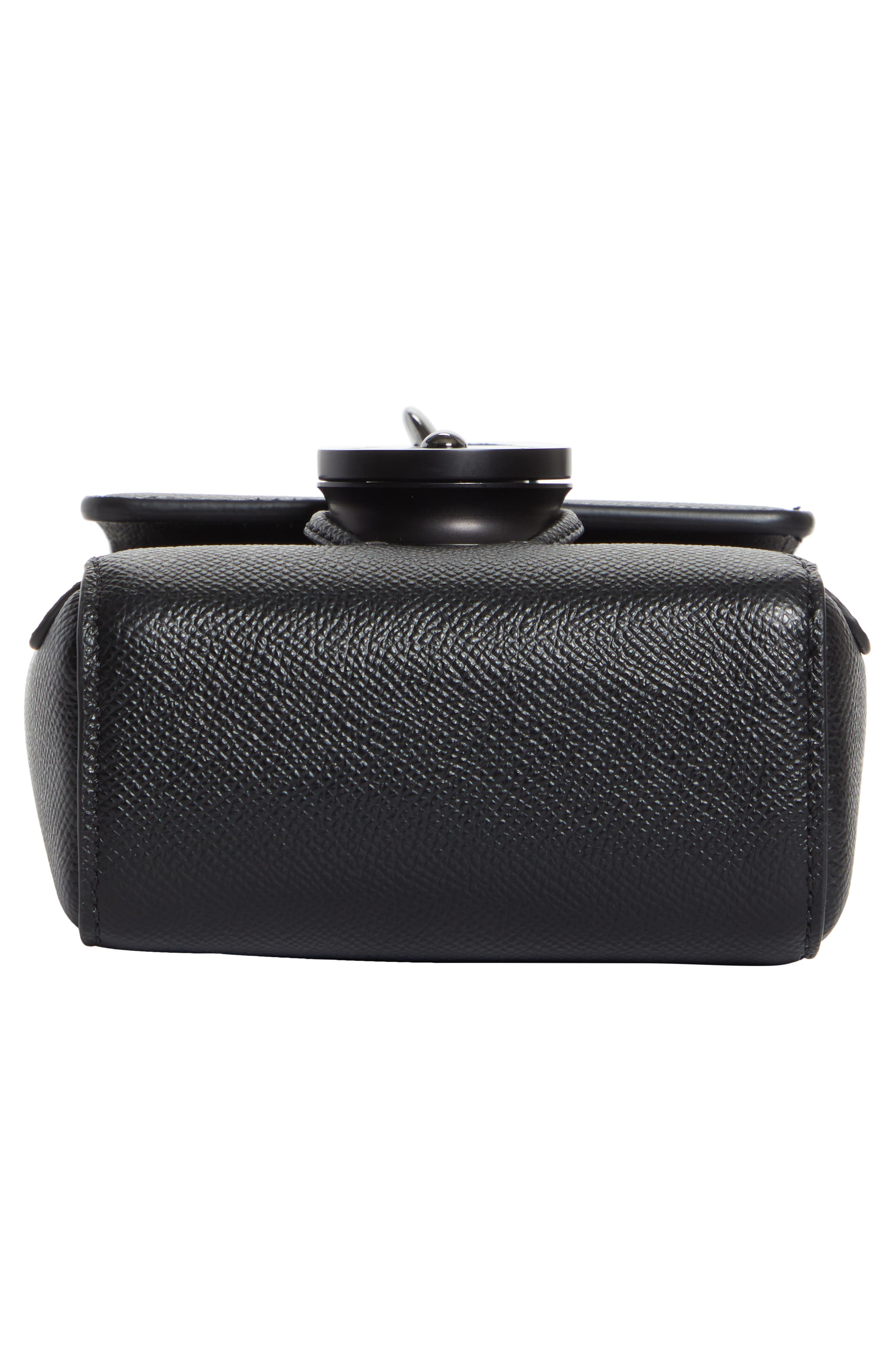 Groovy North/South Calfskin Crossbody Bag, Alternate, color, BLACK/ BLACK/ BLACK