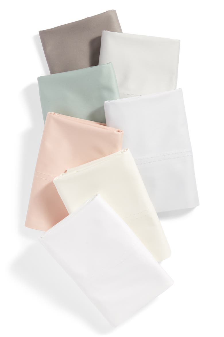 400 Thread Count Organic Cotton Pillowcases, Alternate, color, GREY VAPOR
