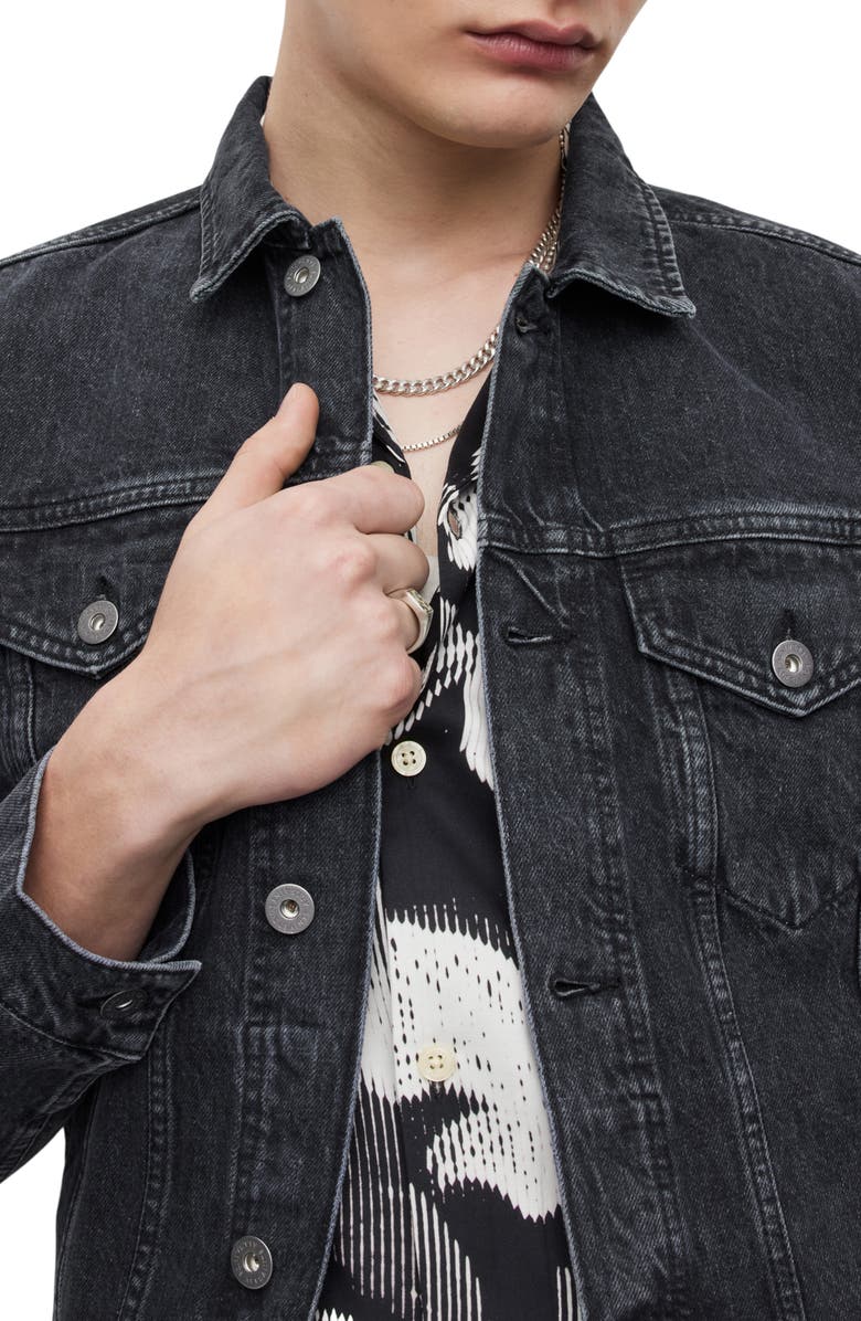 AllSaints Monza Denim Jacket, Alternate, color, 