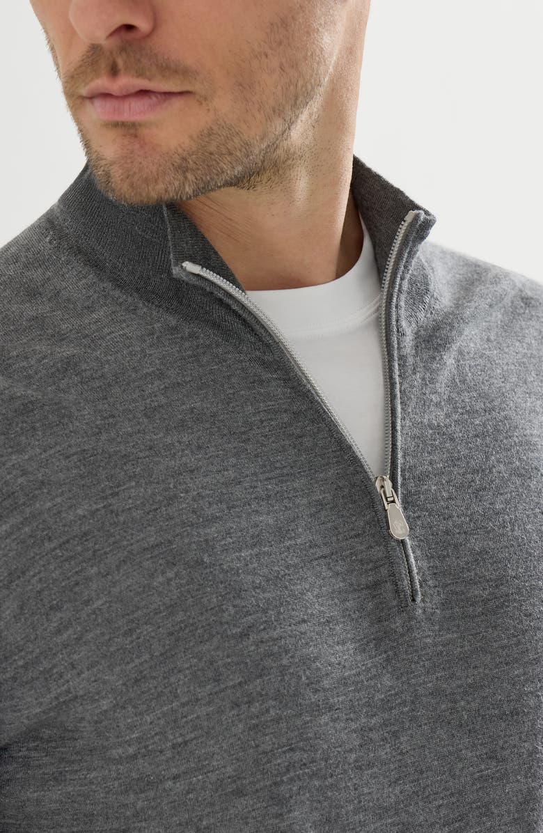 Brunello Cucinelli Lightweight sweater with zip, Alternate, color, 