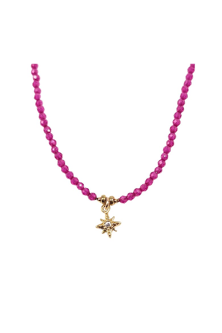 Ruby Star Necklace, Alternate, color, pink