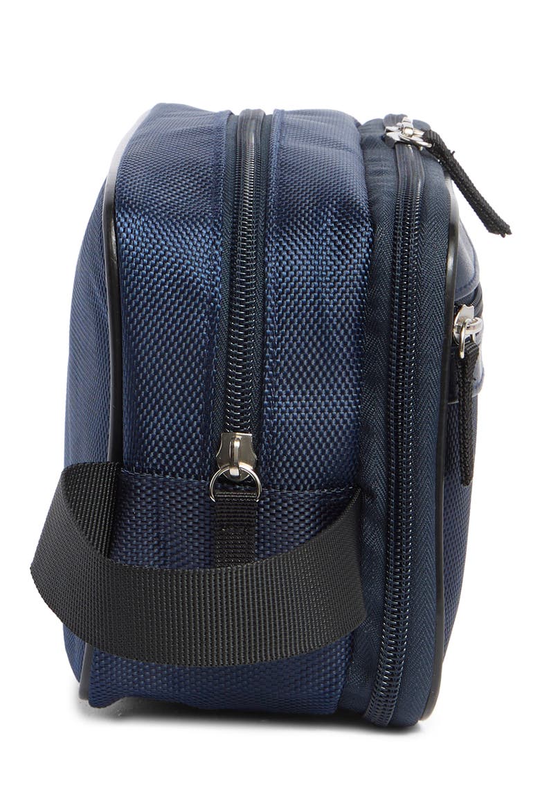 Nylon Double Zip Dopp Kit, Alternate, color, NAVY