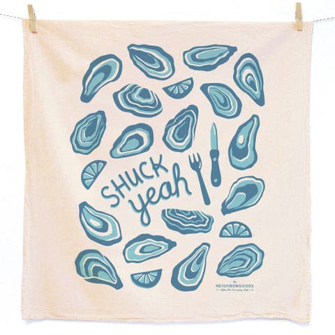 Oysters Dish Towel + Sponge Cloth Gift Set