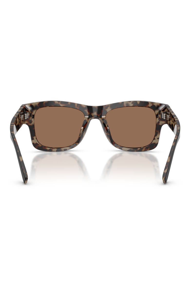 52mm Square Sunglasses, Alternate, color, BLACK ON RED HAVANA / BROWN