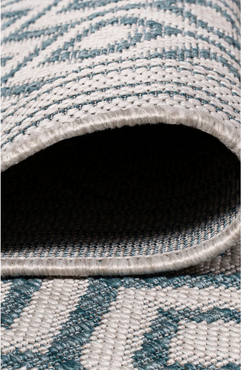 JONATHAN Y Marvao Diamond Trellis Indoor/Outdoor Area Rug, Alternate, color, Teal/Gray