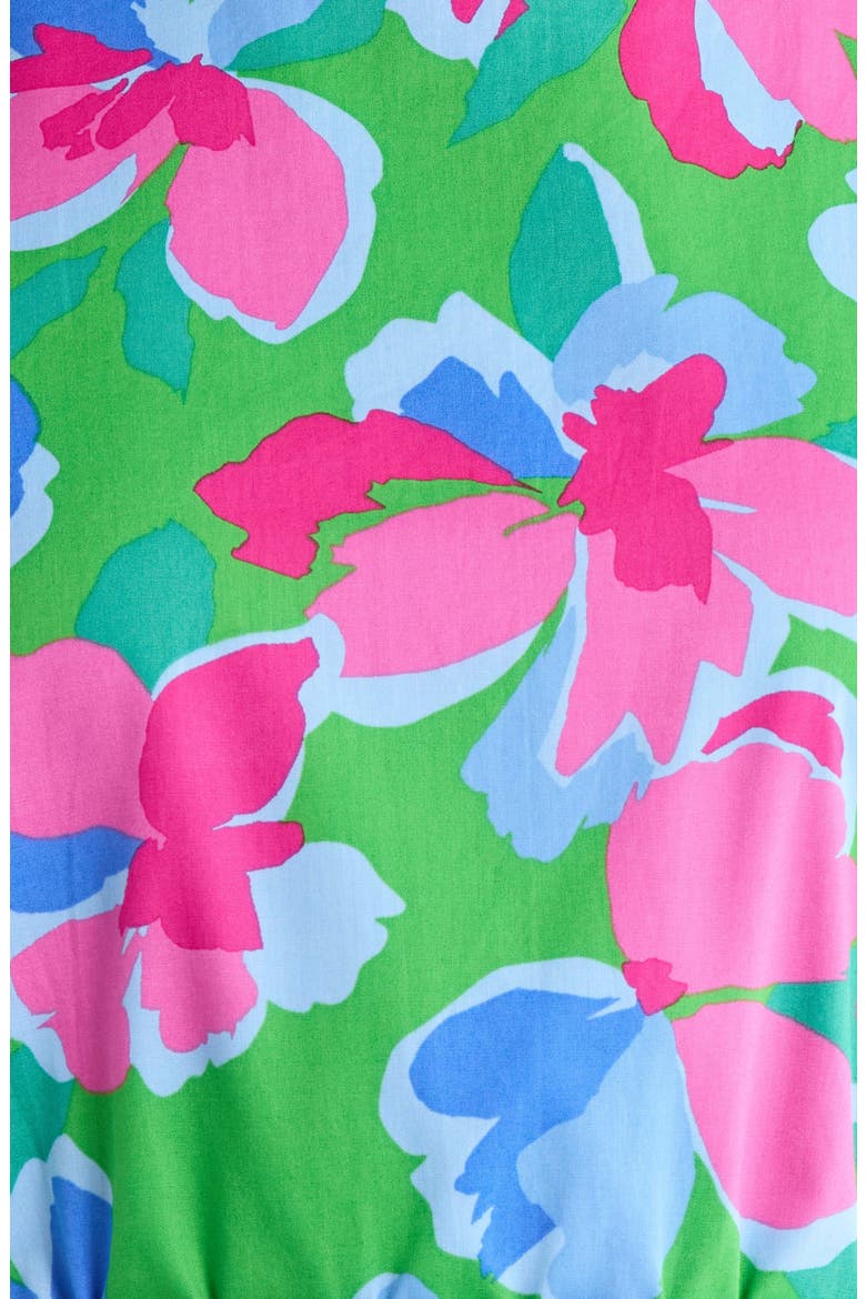 Merily Floral Print Sleeveless Pleated Dress, Alternate, color, KELLY-PINK-MULTI