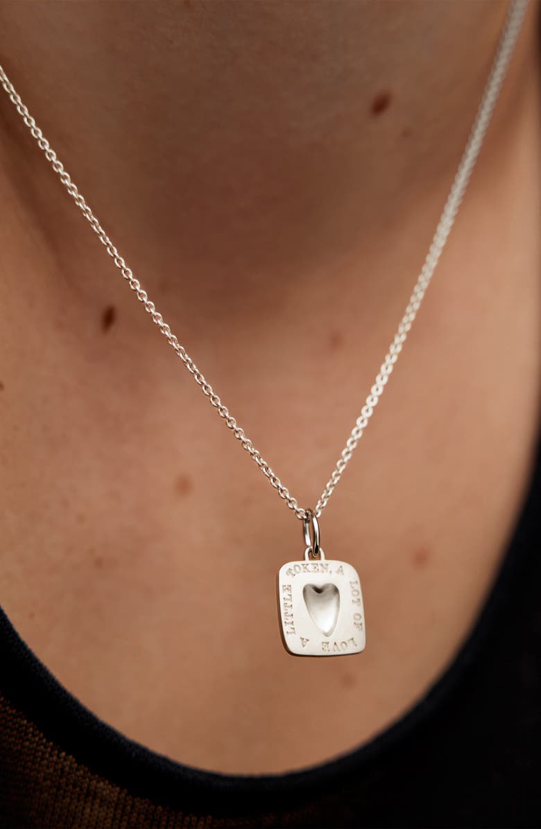 Monica Vinader Love Token Pendant, Alternate, color, Sterling Silver
