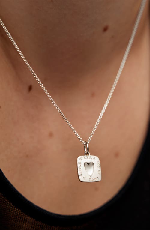 Monica Vinader Womens Love Token Sterling-silver Charm In Metallic