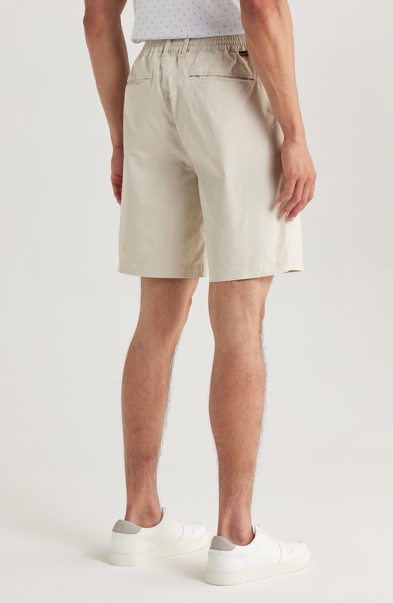 Quiet Golf Monogram Stretch Cotton Twill Shorts, Alternate, color, Bone