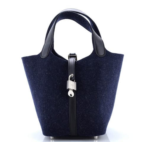 Picotin Lock Bag Felt with Leather PM