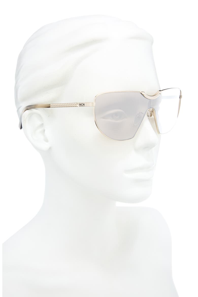Shield Sunglasses, Alternate, color, GOLD / BROWN MIRROR