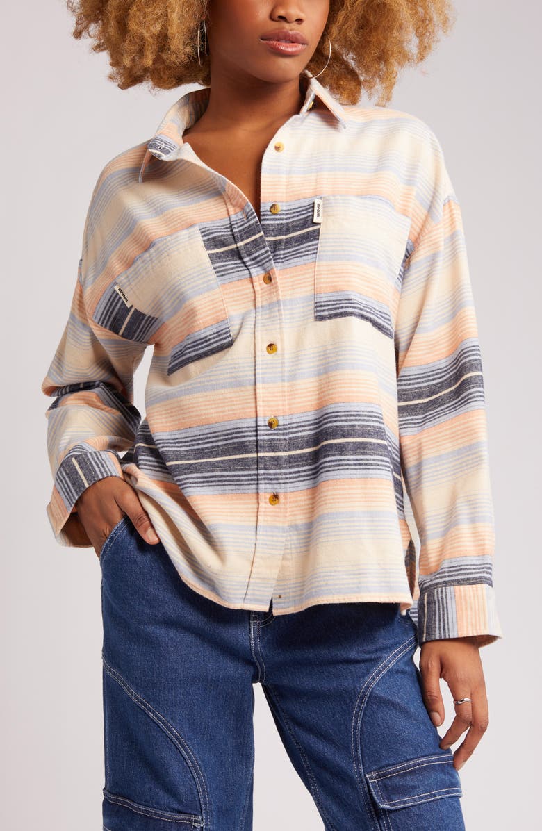 Rip Curl Trippin' Flannel Button-Up Shirt, Alternate, color,