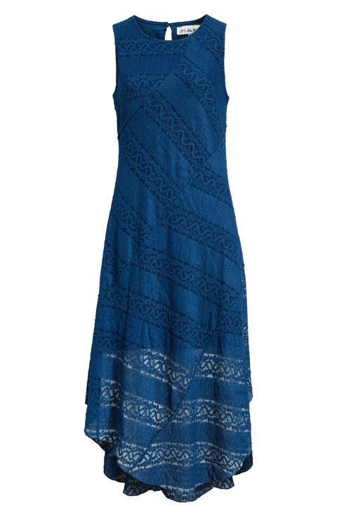 Ribbon Lace Sleeveless Maxi Dress
