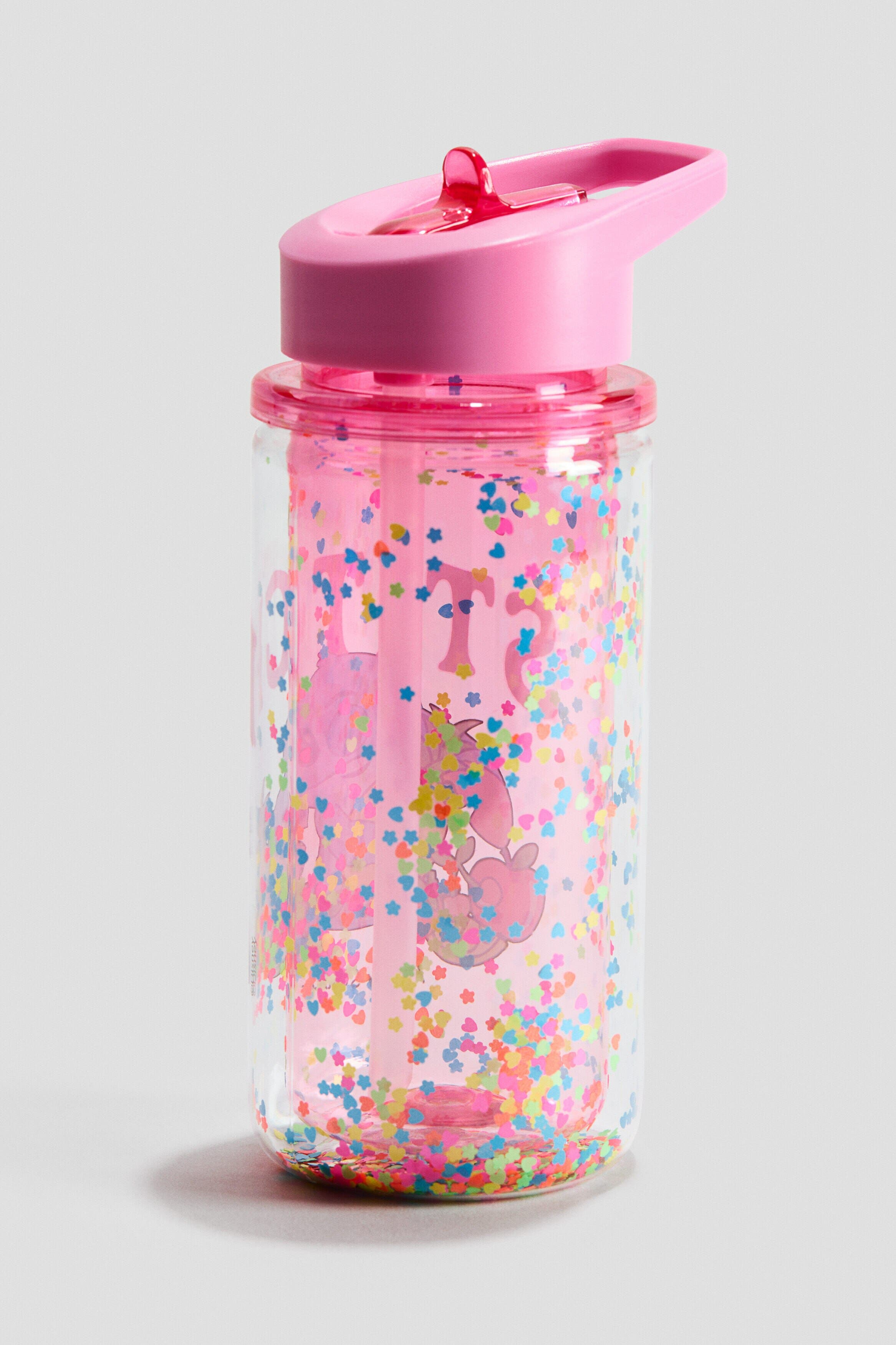 H&M Printed Water Bottle, Alternate, color, Pink/Lilo & Stitch