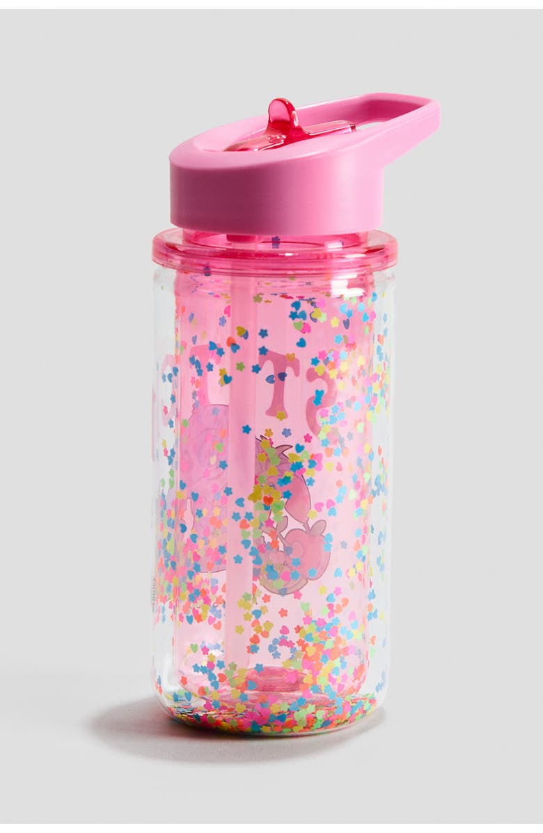 H&M Printed Water Bottle, Alternate, color, Pink/Lilo & Stitch