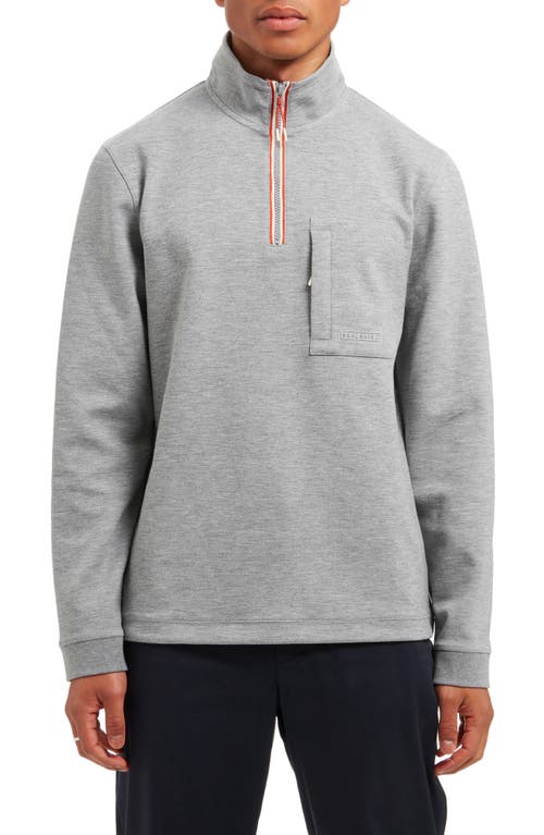 Sealskinz Foulsham Water Repellent Quarter Zip Pullover in Grey Marl 