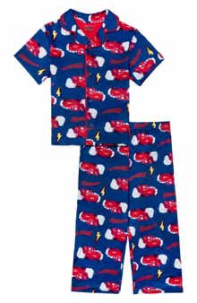 Kids' Milky Jersey Coat Long Pajamas