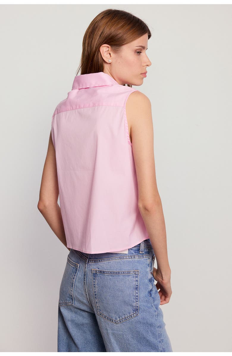 The Shirt by Rochelle Behrens The Boxy Cropped Sleeveless Shirt, Alternate, color, Light Pink