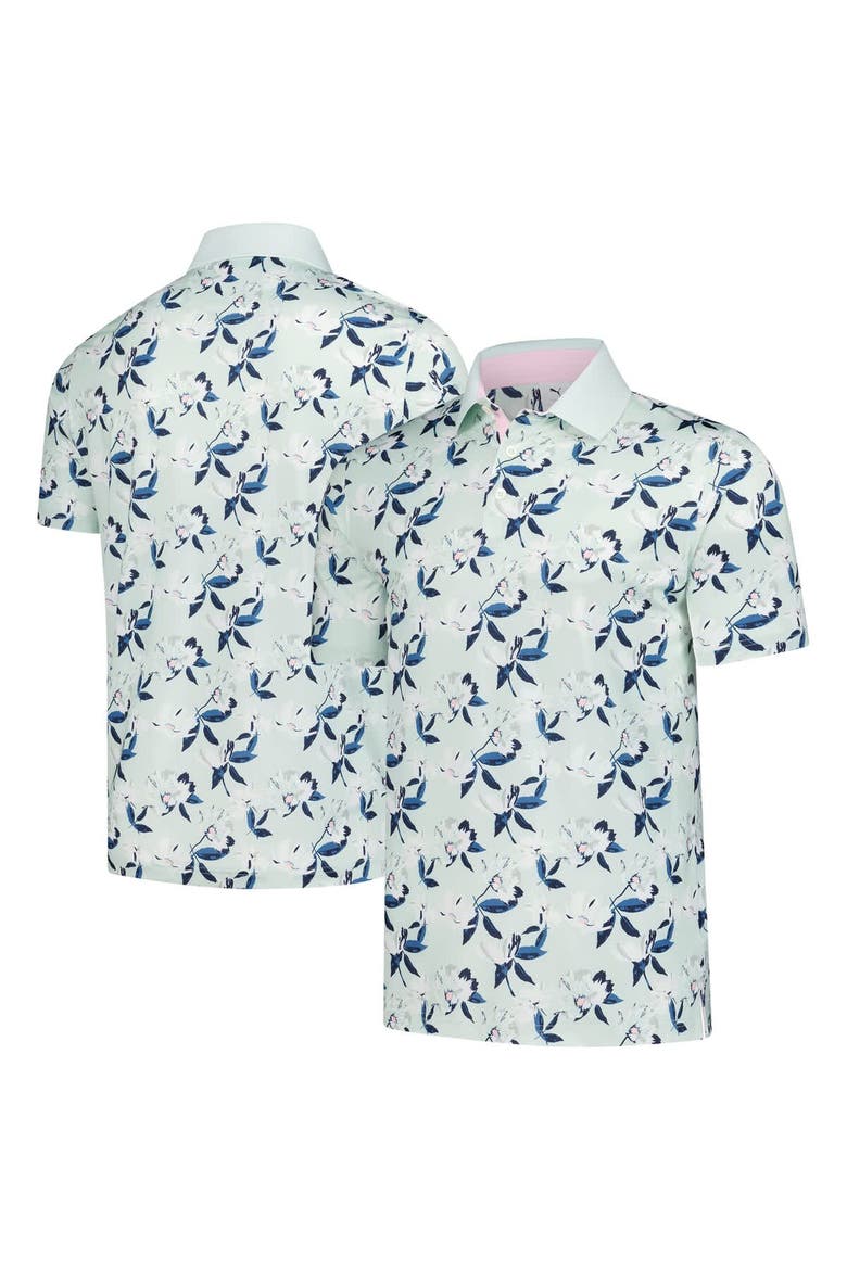 Men's Puma Mint Arnold Palmer MATTR Spring Florals Polo, Main, color, Mint