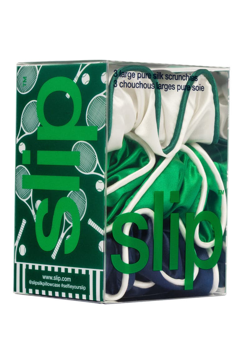 Game Day 3-Pack Pure Silk Large Scrunchies, Alternate, color, NO COLOR