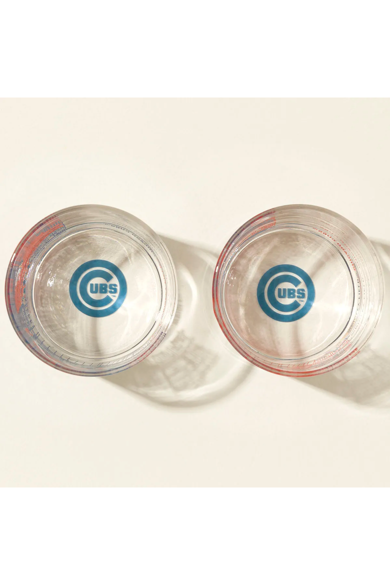 MLB Stadiumscape Rocks Glasses - Set of 2, Alternate, color, Chicago Cubs