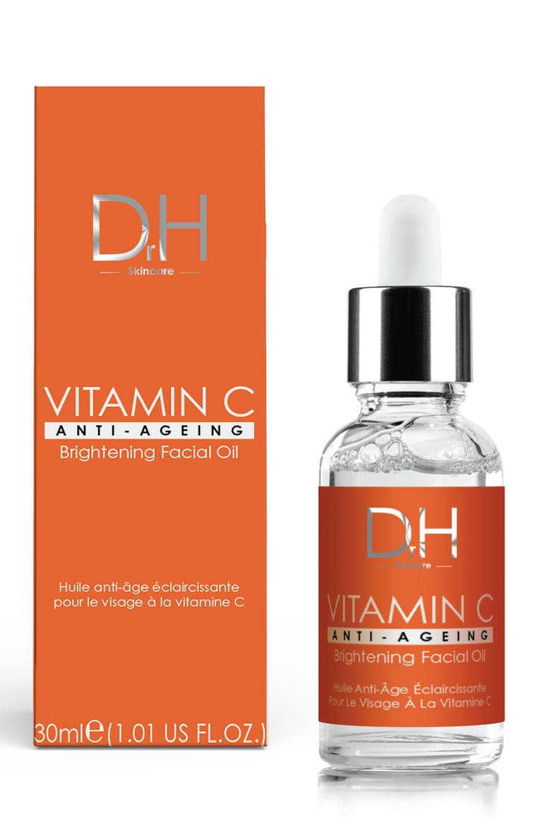Vitamin C Brightening Oil Facial Oil 30ml for Acne & Blemishes, Large Pores, Alternate, color, White