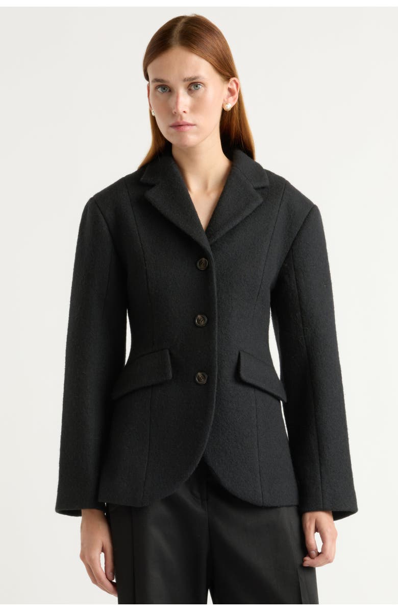 Modern Citizen Marina Wool-Blend Sculpted Blazer, Main, color,