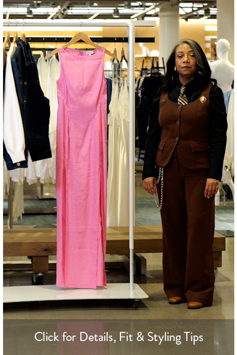 Costa Linen Blend Maxi Dress video