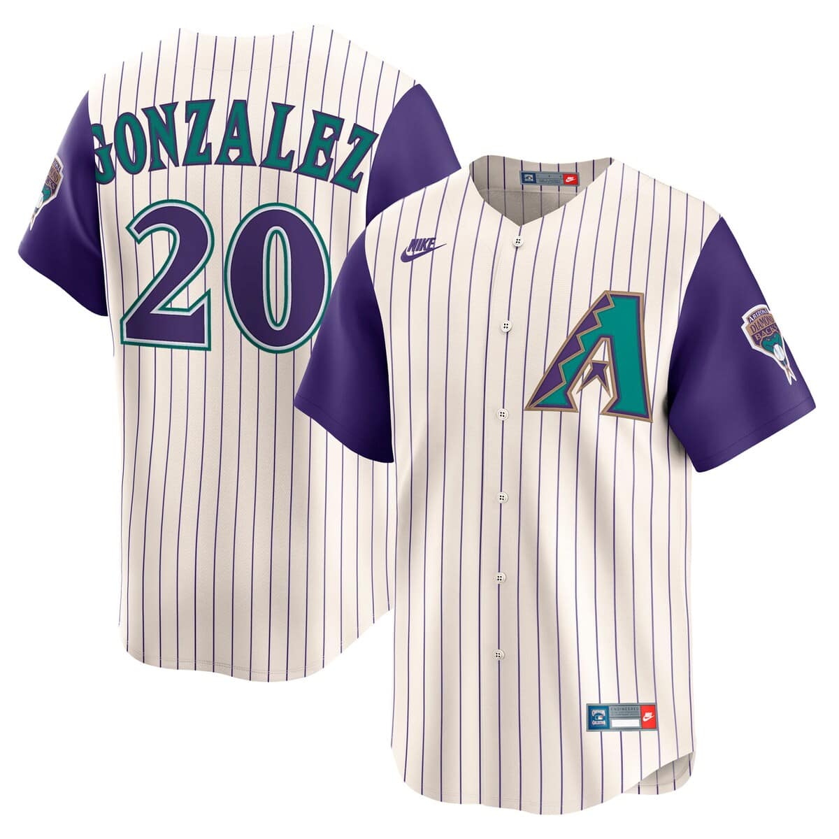 Men's Nike Luis Gonzalez Cream Arizona Diamondbacks Throwback