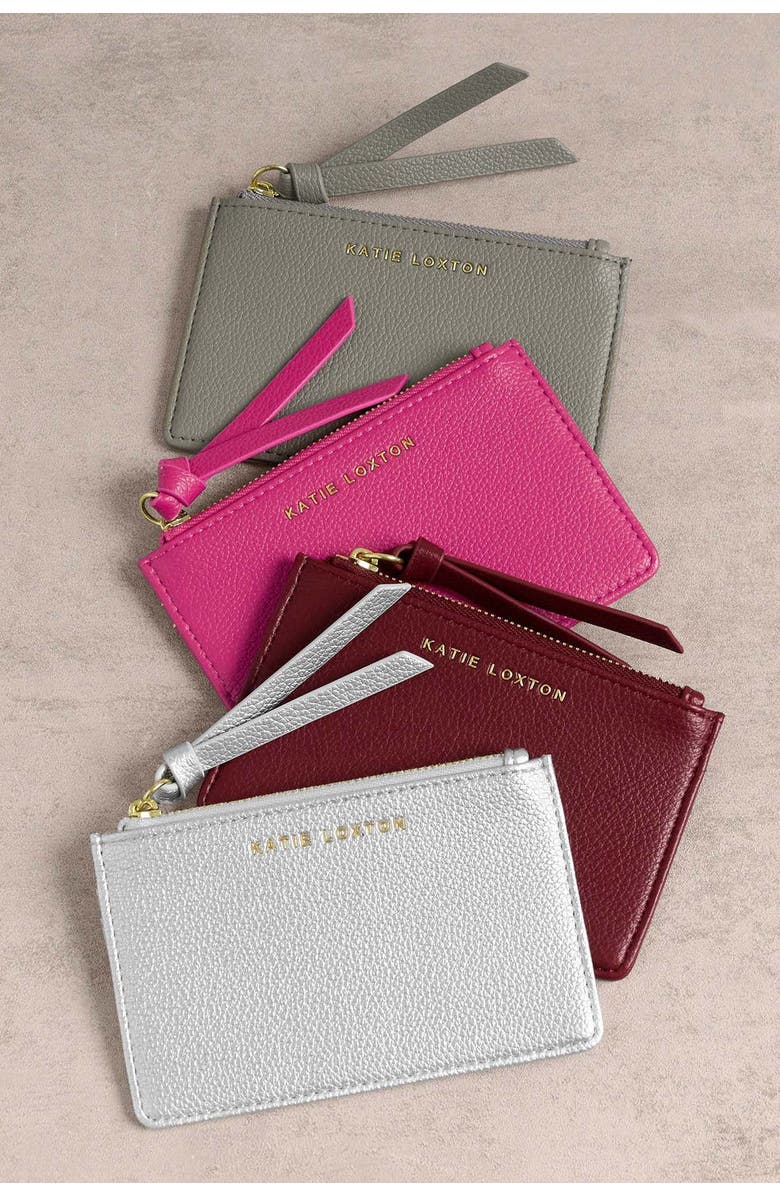 Katie Loxton Hallie Coin And Card Holder, Alternate, color, Silver